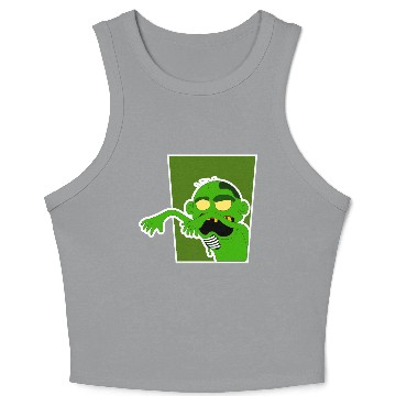 Discover Grotesque Zombie Cartoon Design Crop Tank Top
