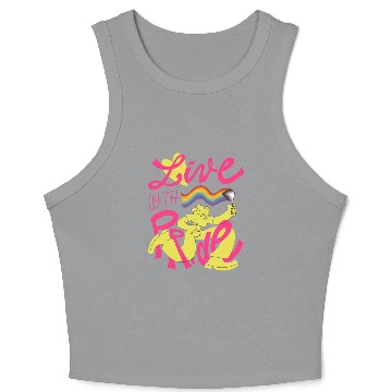 Discover Live with Pride - LGBTQ+ Statement Crop Tank Top