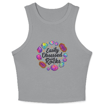 Discover Galactic Rocks Inspirational Graphic Crop Tank Top