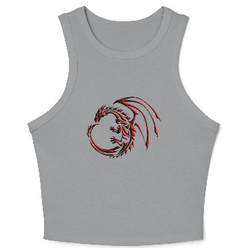 Discover tribal dragon Crop Tank Top