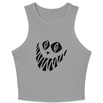 Discover Crazy Cheshire Cat Face Crop Tank Top