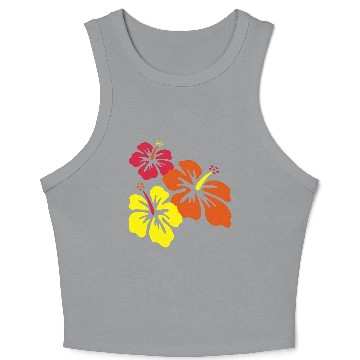 Discover hibiscus triple Crop Tank Top