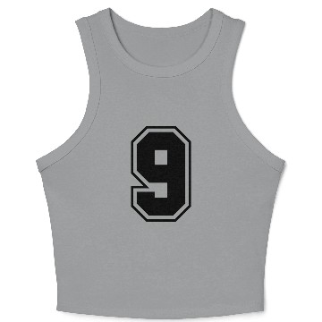 Discover College jersey letter 9 Crop Tank Top
