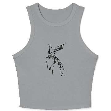 Discover Crane / Phoenix T Tattoo Crop Tank Top