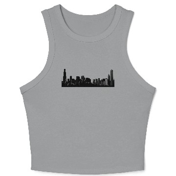 Discover Chicago Skyline Crop Tank Top