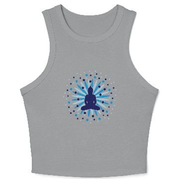 Discover A Buddha mandala blossom Crop Tank Top