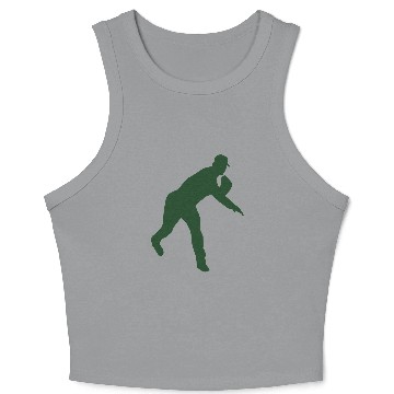 Discover Baseball pitcher throwing a pitch Crop Tank Top