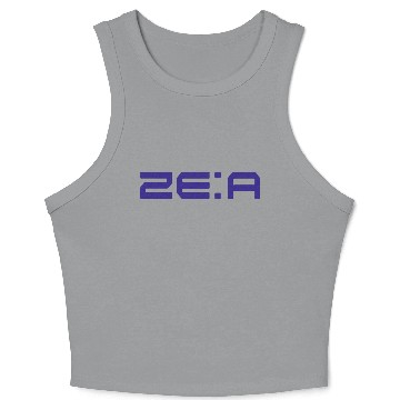 Discover ZE:A Logo Purple Crop Tank Top