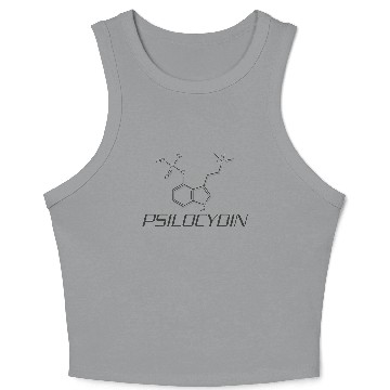 Discover Psilocybin Grey Crop Tank Top