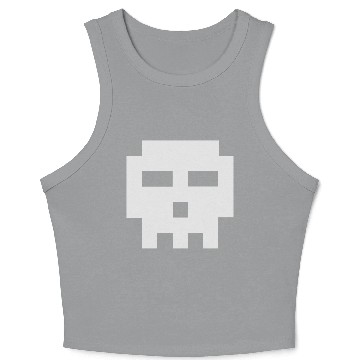 Discover Scott Pilgrim 8-bit Skull Vector Crop Tank Top