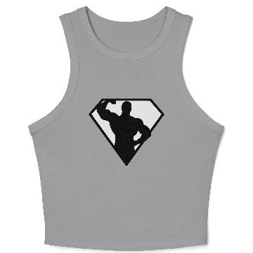 Discover Super Muscle Man Body Builder Crop Tank Top