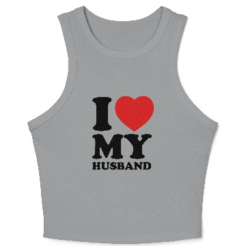 Discover I love my husband Crop Tank Top