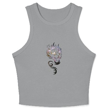 Discover Cosmic Tribal Dragon Crop Tank Top