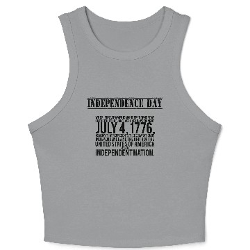 Discover american independence day Crop Tank Top