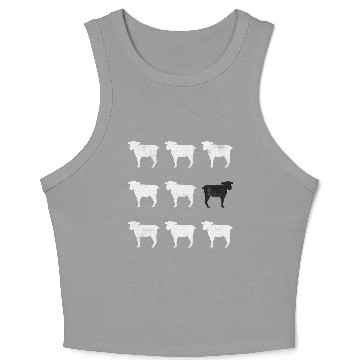 Discover Many White Sheep: One Black Sheep Crop Tank Top