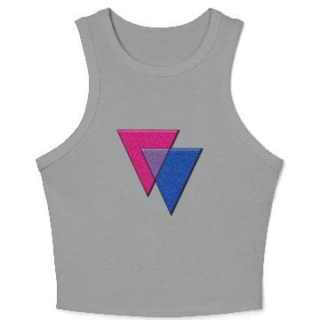 Discover Bisexual Pride Triangles Crop Tank Top