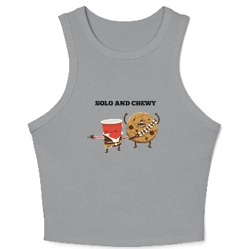 Discover Funny star wars han solo and chewbacca Crop Tank Top