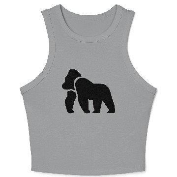 Discover Gorilla Silhouette (Ape) Crop Tank Top