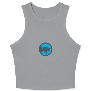 Discover Black Panther Head Growling Circle Retro Crop Tank Top