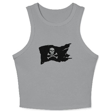 Discover Pirate Flag Crop Tank Top