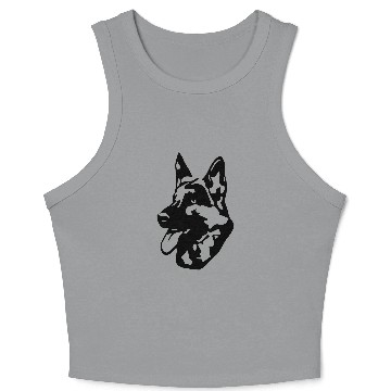 Discover Dog German Shepherd Crop Tank Top