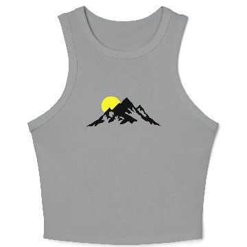 Discover Moutain and Sunrise, Mountains Crop Tank Top