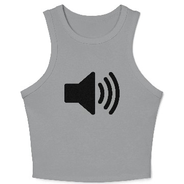 Discover Speaker Volume Icon Crop Tank Top