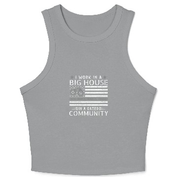 Discover Funny Correctional Officer Work American Flag Dist Crop Tank Top