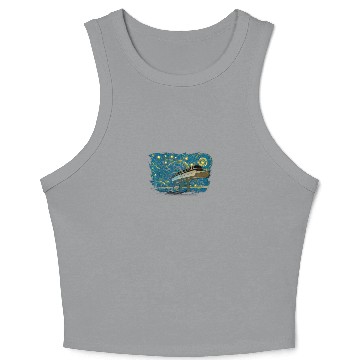 Discover Retro Vintage Style Monorail Crop Tank Top