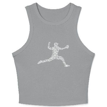 Discover Baseball Pitcher Word Art Crop Tank Top
