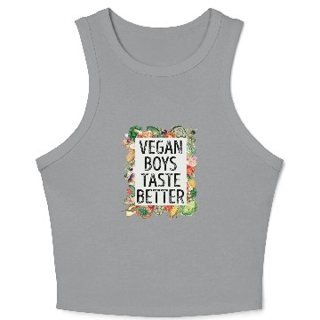 Discover vegan boys taste better sleeveless Crop Tank Top