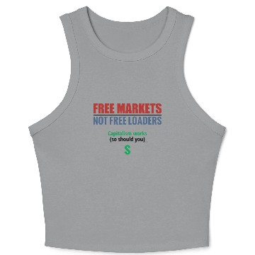 Discover Free Market Capitalism Crop Tank Top