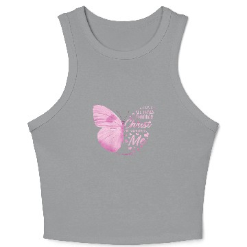 Discover Butterfly Lover |I Can Do All Thing Through Christ Plus Size Crop Tank Top