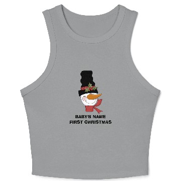 Discover Frosty Snowman First Christmas T Crop Tank Top