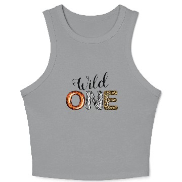 Discover Cute Wild One 1st Birthday Crop Tank Top