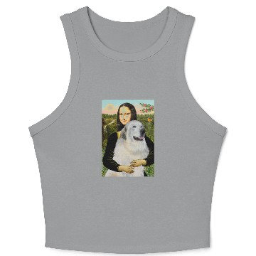 Discover Great Pyrenees 9 - Mona Lisa Crop Tank Top