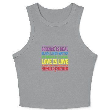 Discover Science is Real Black Lives Matter LGBT Pride Crop Tank Top