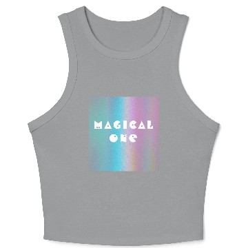 Discover cute personalized holographic Crop Tank Top