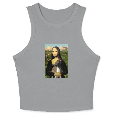 Discover Mona Lisa - Italian Greyhound Crop Tank Top
