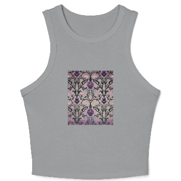 Discover Rustic floral ,vintage pattern,Art nouveau, chic, Plus Size Crop Tank Top