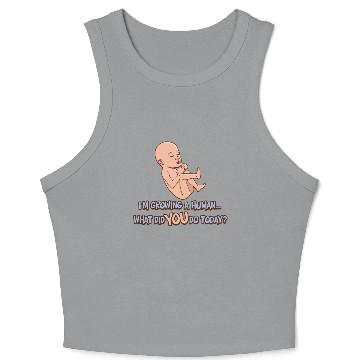 Discover Growing A Human Maternity Crop Tank Top