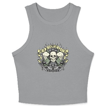 Discover Hard Rock Skull and Guitars Crop Tank Top