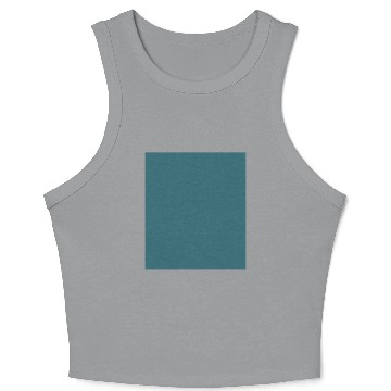 Discover Peacock Blue (Dark Teal or Deep Aqua) Solid Color Crop Tank Top