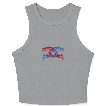 Discover Sea Monsters With Your Choice Background Crop Tank Top