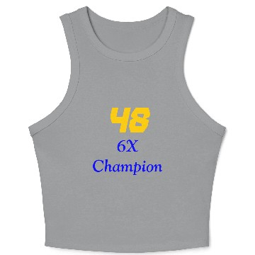 Discover 48 Jimmie Johnson 6X Champion collared Crop Tank Top