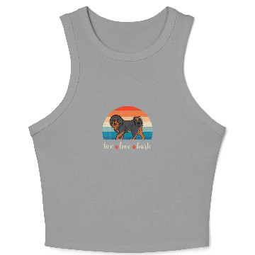 Discover Live Love Bark Tibetan Mastiff Crop Tank Top