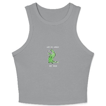 Discover Ask me about my trex funny Crop Tank Top