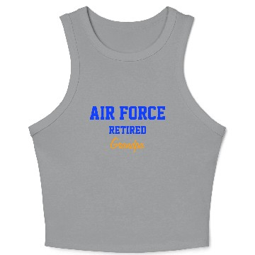 Discover Air Force retired Grandpa Crop Tank Top Crop Tank Top