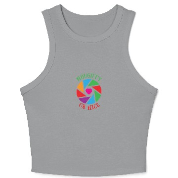 Discover naughty or nice santa cam Crop Tank Top
