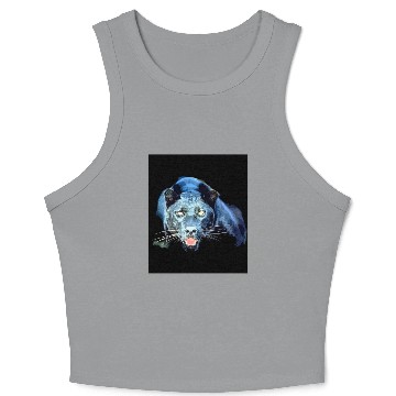 Discover Jaguar - Black Panther Sleeveless Crop Tank Top